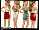 Sims 3 — spring_dress_the_neck by Baffye — Spring braided dress tying behind the neck with a belt around the waist. They