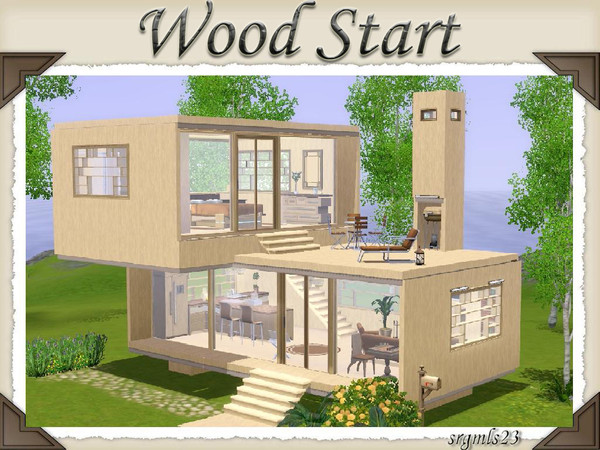 Sims 3 — wood Start by srgmls23 — This house has enough room for a couple, and features the basic necessities that your
