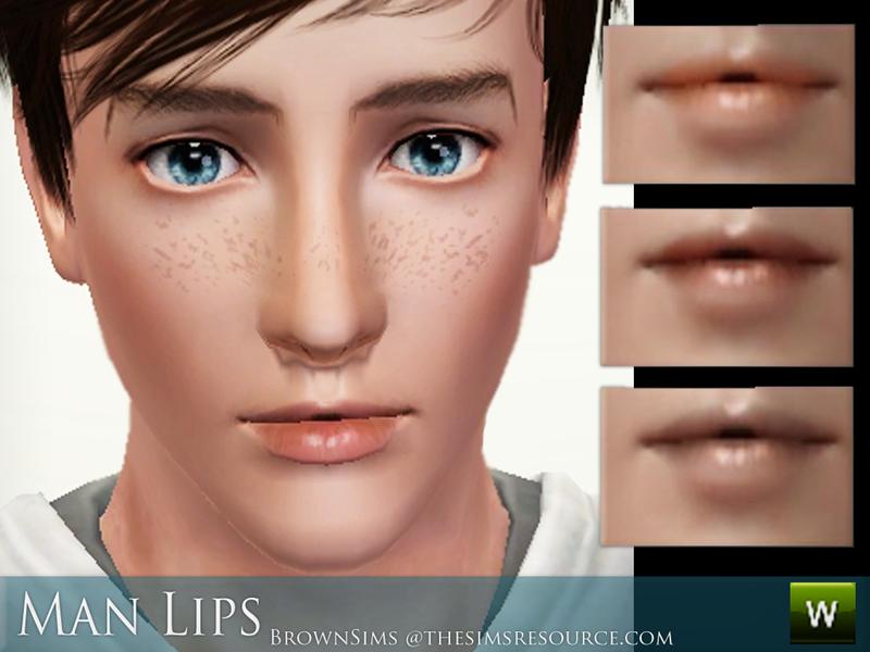 The Sims Resource Moist Lips For Men