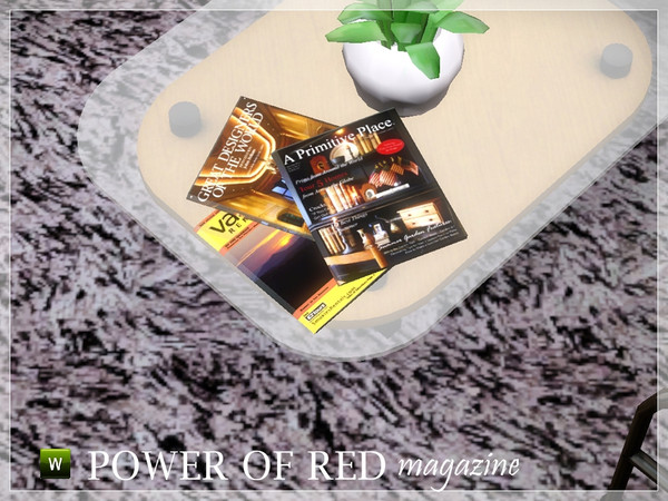 Sims 3 — Power of Red Magazine by RayDesign9 — By : Ray_Sims @TSR www.thesimsresource.com/artists/ray_sims