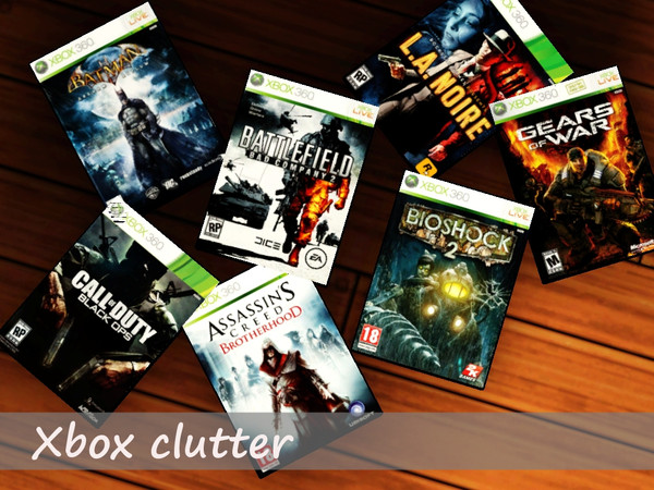 Sims 3 — Xbox Clutter by monstrcookie992 — Xbobx clutter found in decor. Come with 6 different Xbox 360 games. Upload,