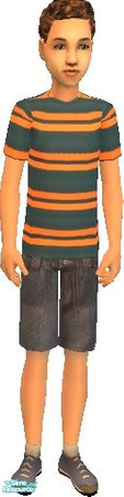 Sims 2 — Striped boys summer set - 2 by frogger1617 — All base game recolors.