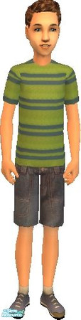 Sims 2 — Striped boys summer set - 3 by frogger1617 — All base game recolors.