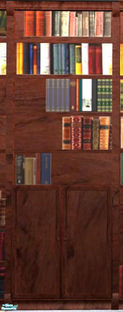 Sims 2 — PB Singlebedroom Recolor brown - Bookcase (Doors) by ShinoKCR — 