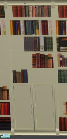 Sims 2 — PB Single Bedroom Recolor Cream - Bookcase (Doors) by ShinoKCR — 