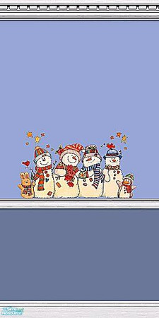Sims 2 — Snowpeople by cariadbach — Bring the winter inside with this cute snow people paint