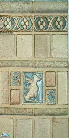 Sims 2 — KS Blue Bark Tiled wall by mskitty — Please do not upload to anywhere else but TSR