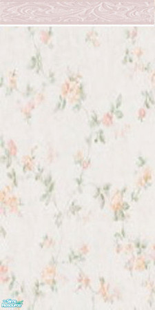 Sims 2 — KS Light Pink Flowered Wall by mskitty — Please do not upload to anywhere else but the TSR