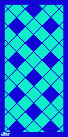 Sims 2 — Diamond Wallpaper - Blue by simonandy — Diamond pattern wallpaper in blue & cyan