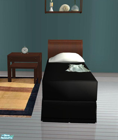 Sims 2 — PB Singlebedroom Recolor brown - Singlebed brownnblack by ShinoKCR — 