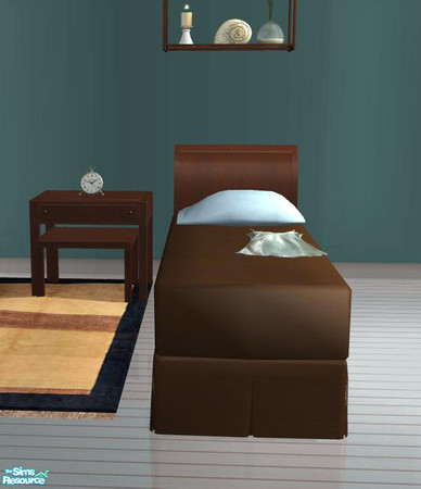 Sims 2 — PB Singlebedroom Recolor brown - Singlebed brownnchoclate by ShinoKCR — 