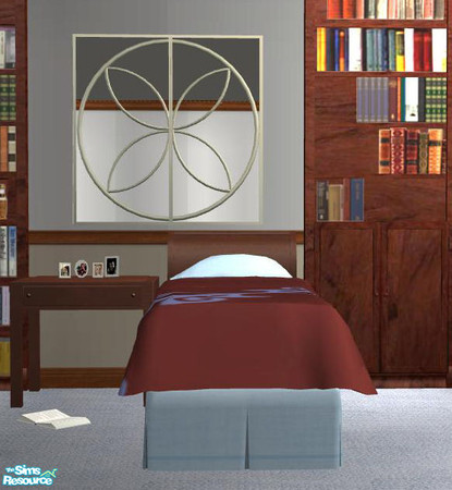 Sims 2 — PB Singlebedroom Recolor brown - Bedcover Tealnchoclate by ShinoKCR — 