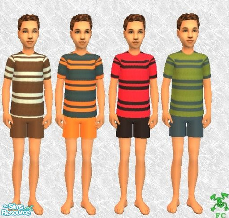 Sims 2 — Buys striped pj\'s and undies by frogger1617 — All maxis base game recolors