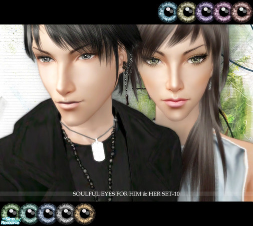 Sims 2 — Soulful Eyes Set-10 by kyna987 — Soulful Eyes for Him&Her includes 10 different colours in total. It