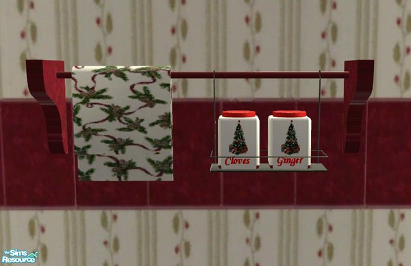 Sims 2 — Holiday Kitchen - Spicerack by Riverwillows — Beautiful Holiday Kitchen featuring pine boughs, and silver, white