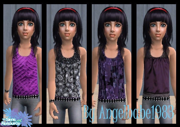 Sims 2 — Tracy Set by Angelbabe1983 — Here is a set for your Female Children. Comes in 4 different colours/textures and