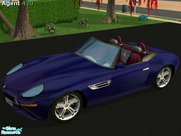 Sims 2 — A420 Metallic Eternal Blue BMW Z8 Paint Job by Agent420 — A Near White Paint Job for your BMW Z8! MESH by
