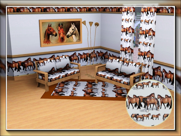 Sims 3 — marcorse_thoroughbreds pattern by marcorse — Horizontally patterned, this design features beautiful,
