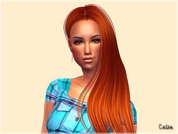 Sims 2 — Side swept hair - lightred by Caiza — Retexture of RowanSims new hair mesh. It is a beautiful mesh and I could