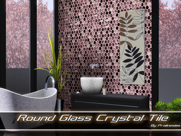 Sims 3 — Round Glass Crystal Tile  by Pralinesims — By Pralinesims /under Tile/Mosaic