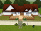 Sims 3 — One-storey house with swimming pool by Simsdiamond962 — This house has 5 rooms. Including two bedrooms, a