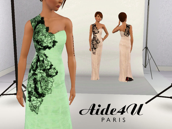 Sims 3 — Katy Perry's dress - Marchesa Fall 2010 by Aide4U2 — Here's a dress inspired by a gown of the Marchesa Fall 2010