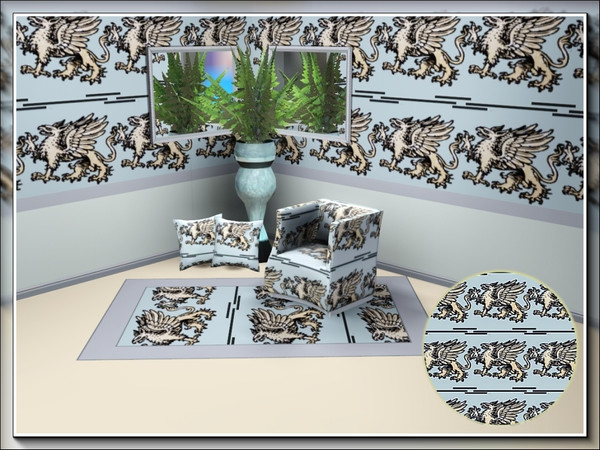 Sims 3 — marcorse_eagle gryphon2 pattern by marcorse — A second eagle/lion gryphon pattern, horizontally repeated, this