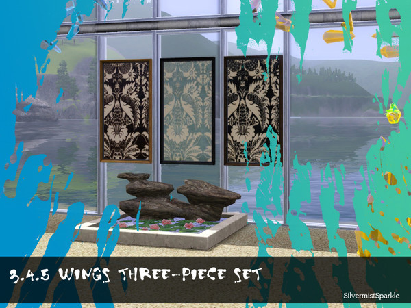 Sims 3 — 3.4.5 Wings Three-Piece Set by SilverMist_Sparkle — 3.4.5 Wings Three-Piece Set