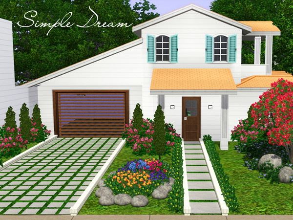 Sims 3 — Simple Dream by danielaoecksler — This cozy house has 1 living room, 1 kitchen, 1 dining room, 1 bedroom, 1