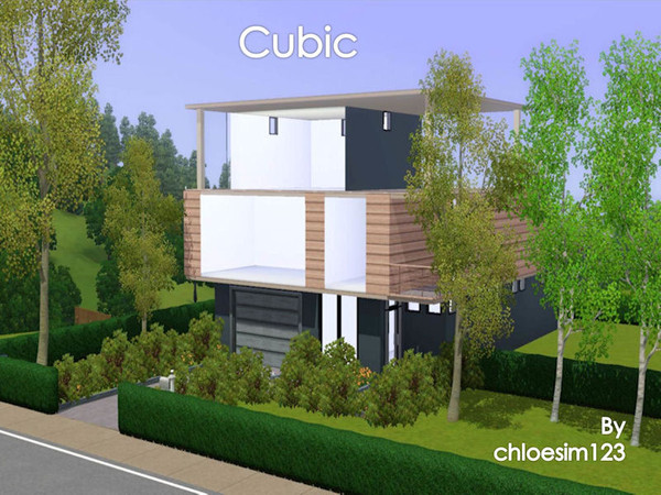 Sims 3 — Cubic by chloesims — Cubic. Modern. Cutting edge. Style. This modern house is perfect for the modern, chic part