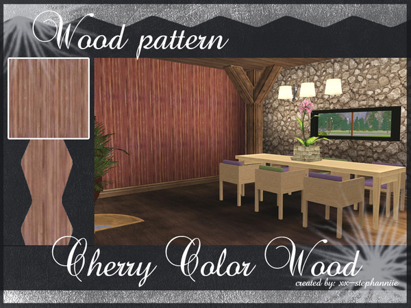 Sims 3 — Cherry Color Wood (Vertical) by xx-stephanniie2 — Cherry Color Wood. Made by xx-Stephanniie