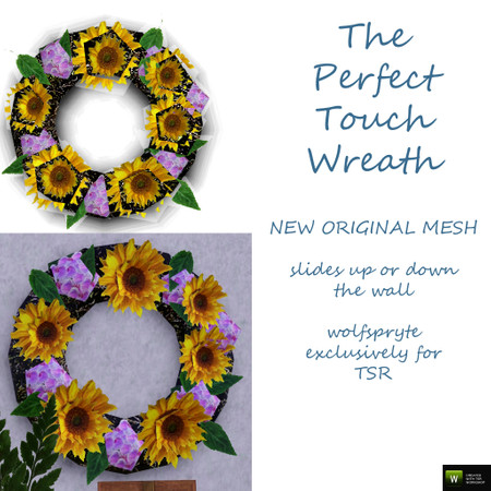Sims 3 — The Perfect Touch Sunflower Wreath by wolfspryte — part of the Perfect Touch Living Collection by wolfspryte