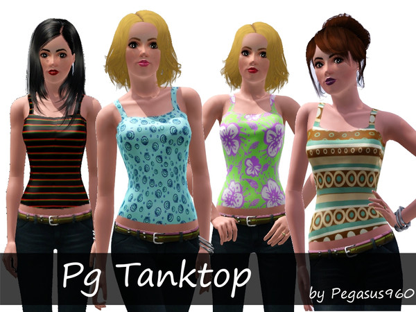 Sims 3 — Pg Tanktop by Pegasus9602 — by Pegasus960 - a simple tanktop. One recolourable channel. Please enjoy! TSRAA
