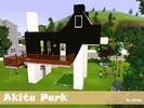 Sims 3 — Akita Park NOCC by idzny2 — Dog-shaped shelter for homeless dogs and other breeds who just want to socialize.