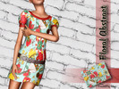 Sims 3 — Floral Abstract by Blissinator2 — Bright Colored Floral Abstract Pattern