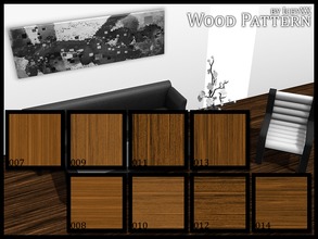 Sims 3 — Wood Pattern 007-014 by Iceyxx — Four decorative wood patterns. 3 re-colorable channels!!