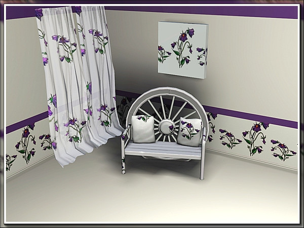 Sims 3 — marcorse_bonny bluebell pattern by marcorse — A simple horizontal pattern of bluebells in two sizes.
