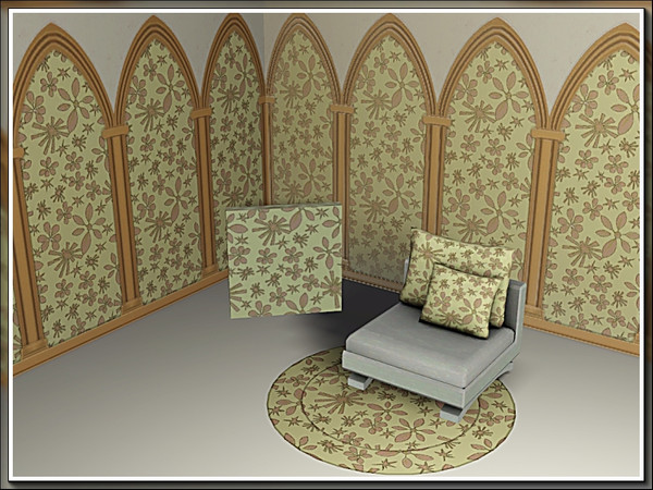 Sims 3 — marcorse_brown flowers pattern by marcorse — A random repeat pattern of daisy and other floral shapes in brown