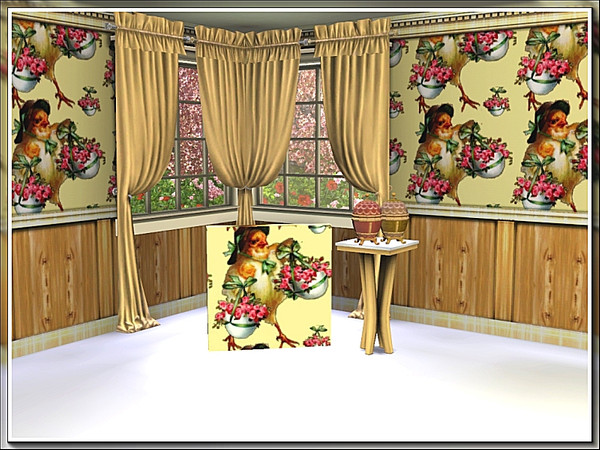 Sims 3 — marcorse_Easter flowers pattern by marcorse — A little bit of whimsy for Easter - Miss Chicken and her eggshell