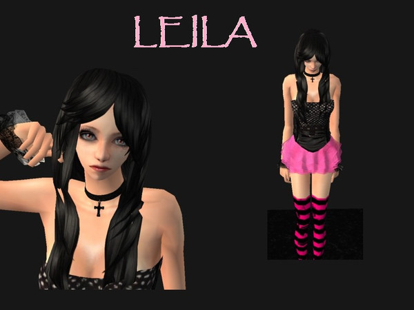 Sims 2 — Leila by staceylynmay2 — Leila is a gothic punk sim. Thanks to everyone in the credits :)