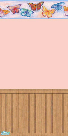 Sims 2 — Butterfly wallpaper 04 by olcia_olivinea — Sweet wallpaper for your kids\' rooms. Enjoy :)!