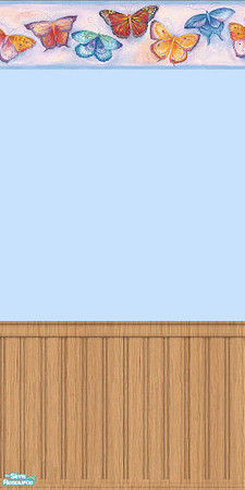 Sims 2 — Butterfly wallpaper 03 by olcia_olivinea — Sweet wallpaper for your kids\' rooms. Enjoy :)!
