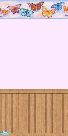 Sims 2 — Butterfly wallpaper 02 by olcia_olivinea — Sweet wallpaper for your kids\' rooms. Enjoy :)!