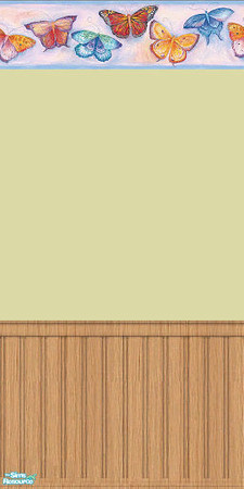 Sims 2 — Butterfly wallpaper 01 by olcia_olivinea — Sweet wallpaper for your kids\' rooms. Enjoy :)!
