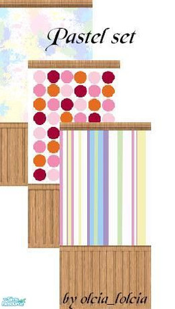Sims 2 — Pastel set by olcia_olivinea — Three nice, pastel wallpapers. Hope you will enjoy it :)!