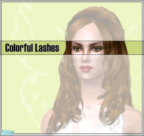 Sims 2 — Colorful Lashes by Morphisha — This set contains 8 files of Colorful Lashes. They\'re pretty freaky and high
