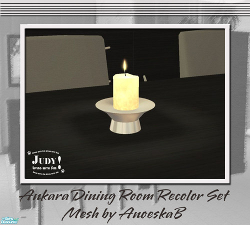 Sims 2 — Judy_Ankara Dining Room - Candle Single White by judyhugsnoopy — Hi, Recolor of Anoeska \"Ankara\"