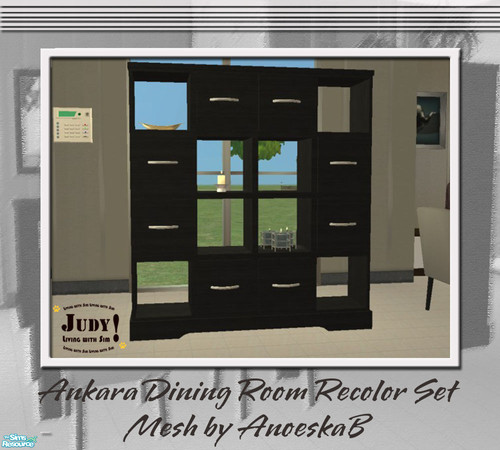 Sims 2 — Judy_Ankara Dining Room - Room Divider BlackWood by judyhugsnoopy — Hi, Recolor of Anoeska \"Ankara\"