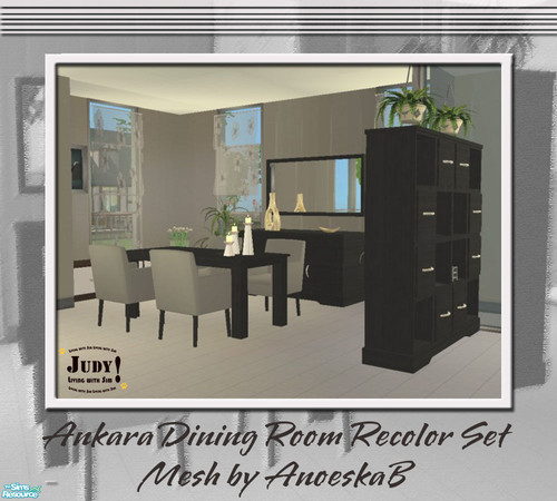 Sims 2 — Judy_Ankara Dining Room Recolor Set by judyhugsnoopy — Hi, Recolor of Anoeska \"Ankara\" dining room