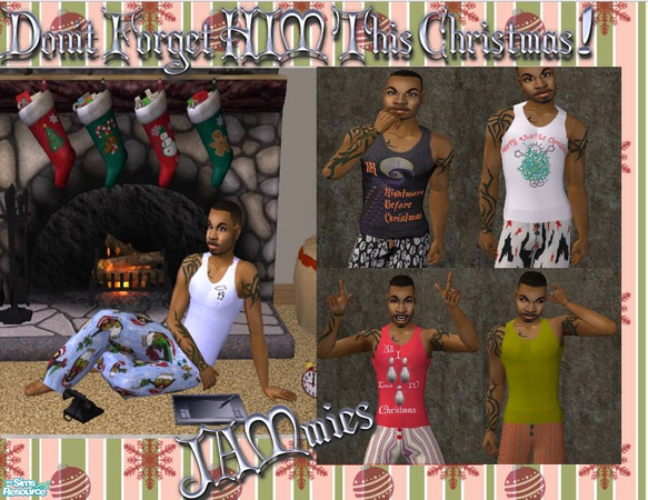 Sims 2 — Christmas JAMmies IV AM -SLeepy Set by Ajoya — 